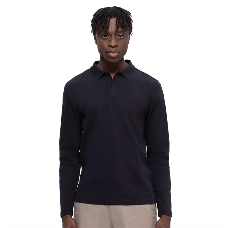 Selected Homme Polos à manches longues Toulouse Homme Noir