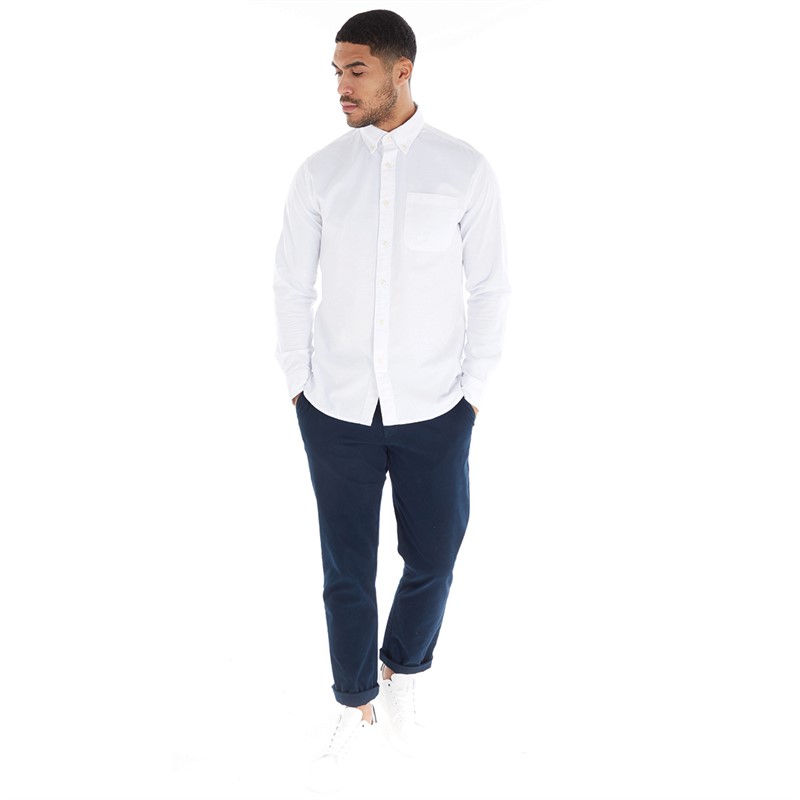 Selected Homme Herre Regrick Oxford Langærmet shirts Hvid
