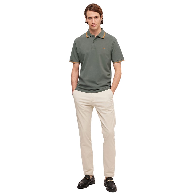Selected Homme Mens Dante Sport Polo Agave Green