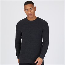 Selected Homme Mens Vince Bubble Crew Neck Jumper Peat