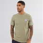 Selected Homme Mens Print Regular Fit T-Shirt Vetiver