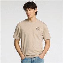 Selected Homme Mens Print Regular Fit T-Shirt Pure Cashmere