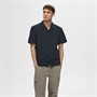 Selected Homme Mens Relaxsun Short Sleeve Resort Shirt Sky Captain