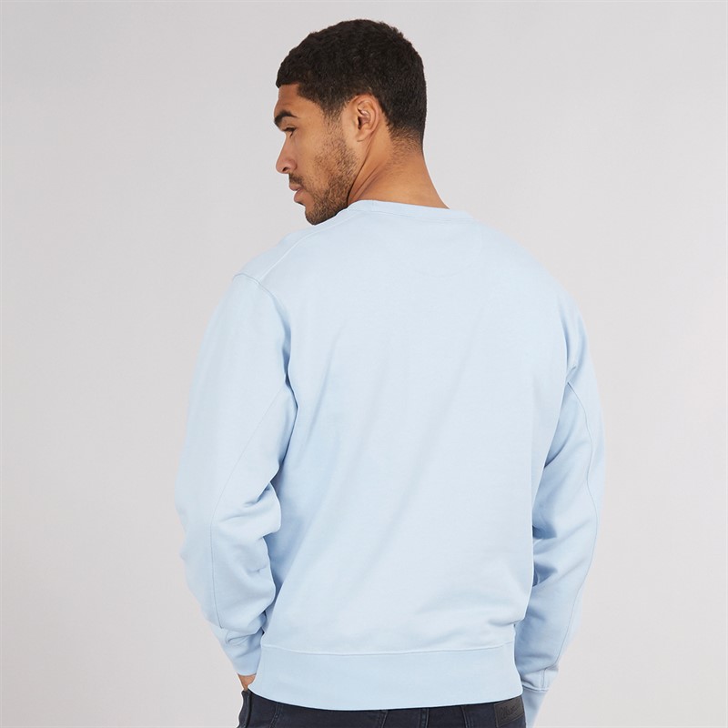 Selected Homme Mens Relaxluke Crew Neck Sweatshirt Cashmere Blue