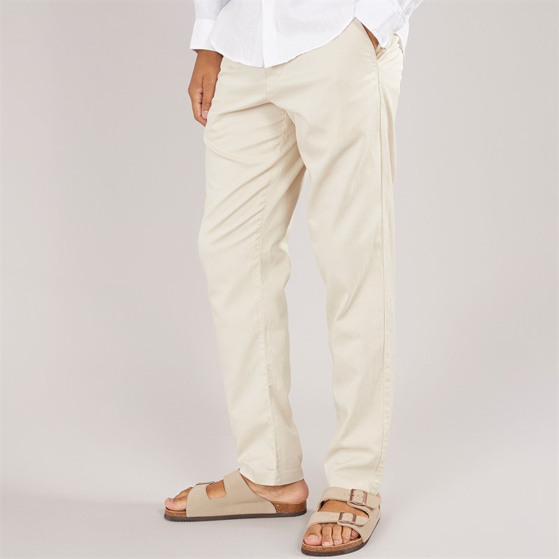Selected Homme Mens 190-Reg Tape Ace Thais Summer Pants Oatmeal - Size S