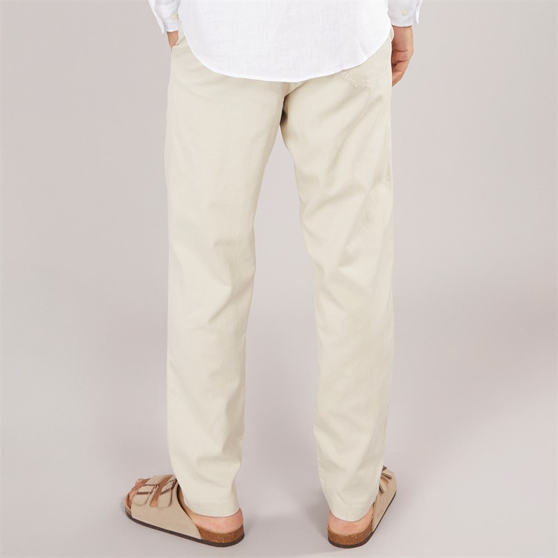 Selected Homme Mens 190-Reg Tape Ace Thais Summer Pants Oatmeal