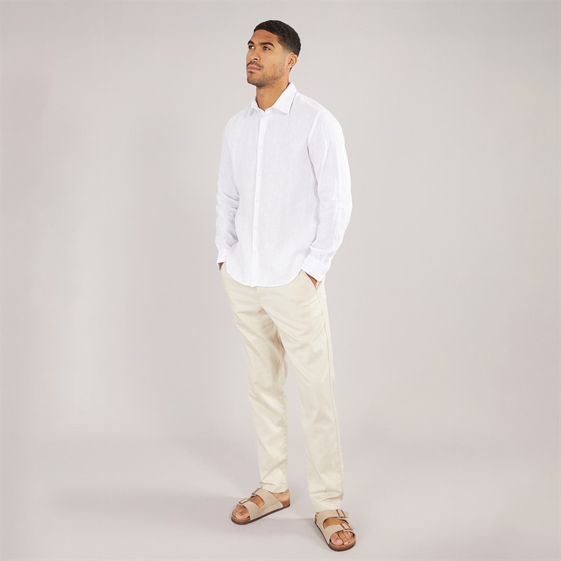 Selected Homme Mens 190-Reg Tape Ace Thais Summer Pants Oatmeal