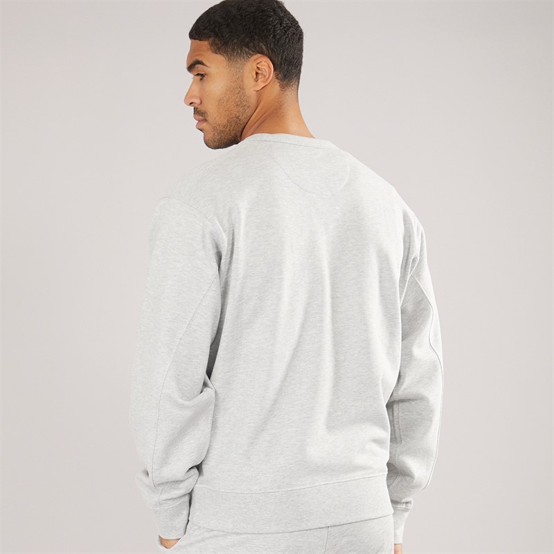 Selected Homme Mens Relaxluke Crew Neck Sweatshirt Light Grey Melange