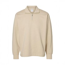 Selected Homme Mens Relaxluke Half Zip Sweatshirt Oatmeal