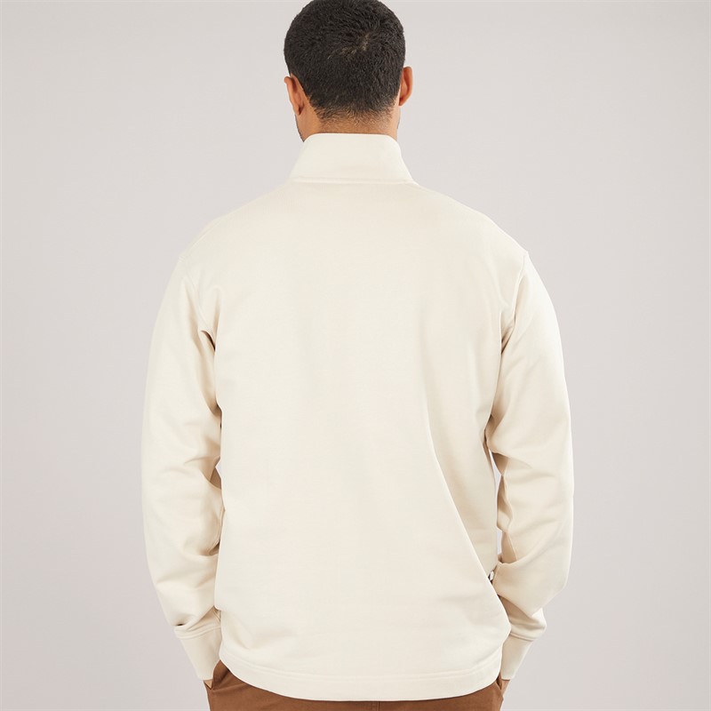 Selected Homme Mens Relaxluke Half Zip Sweatshirt Oatmeal