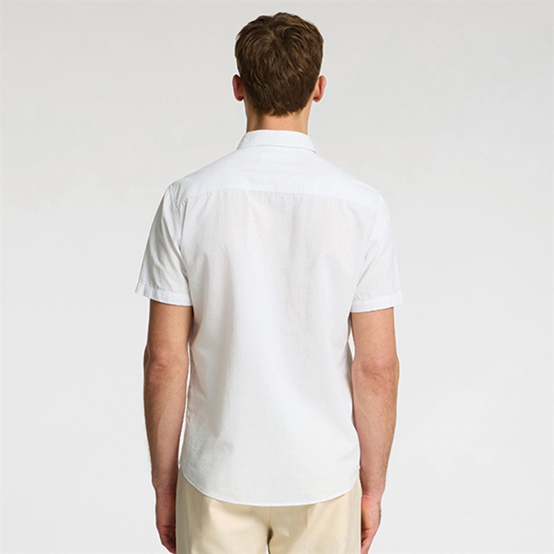Selected Homme Mens Reg-sun Short Sleeve Shirt White
