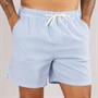 Selected Homme Mens Cooper Seersucker Swim Shorts Nautical Blue/Egret