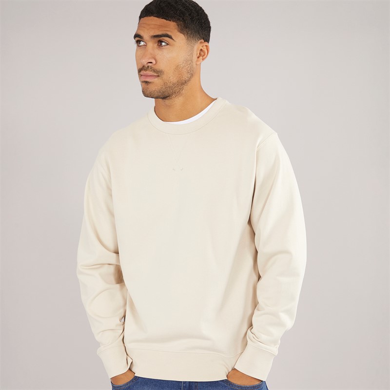 Selected Homme Mens Relaxluke Crew Neck Sweatshirt Oatmeal - Size M