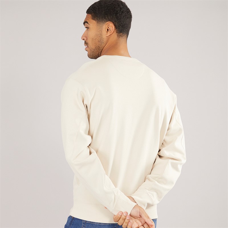 Selected Homme Mens Relaxluke Crew Neck Sweatshirt Oatmeal