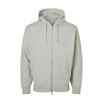 Selected Homme Mens Relaxluke Full Zip Hoodie Light Grey Melange