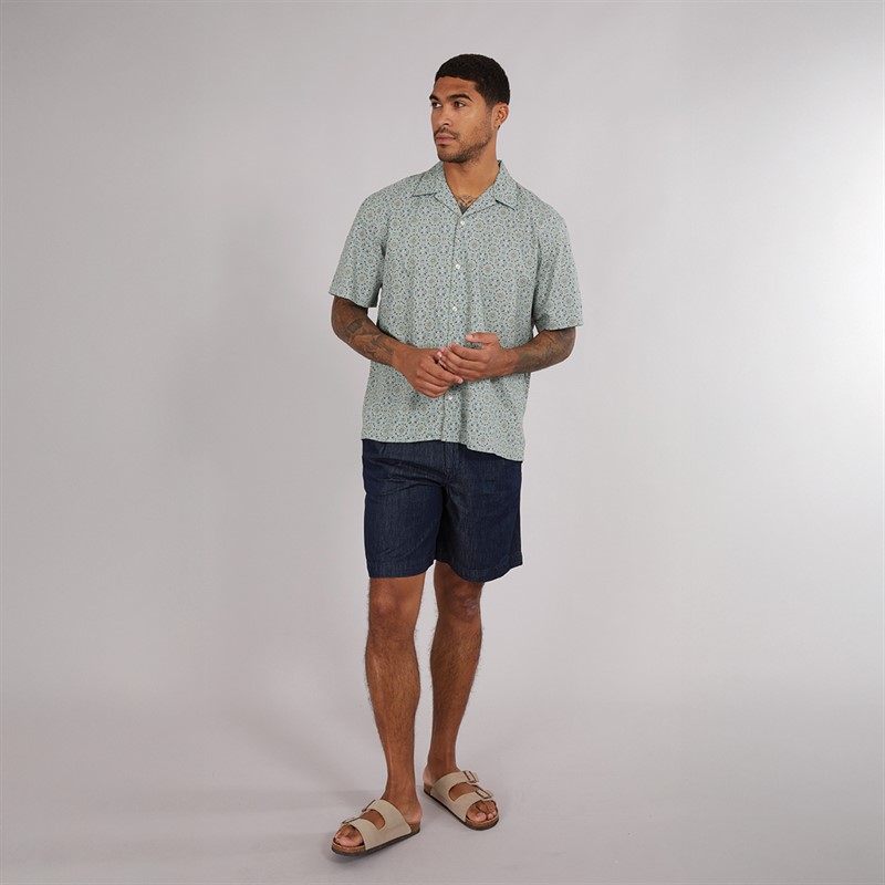 Selected Homme Mens Loose-Nolan Denim Shorts Dark Blue Denim