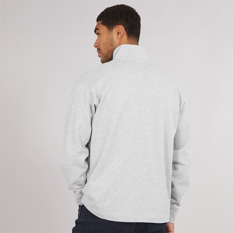 Selected Homme Mens Relaxluke Half Zip Sweatshirt Light Grey Melange