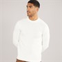 Selected Homme Mens Dane Long Sleeve Structured Crew Neck Jumper Bright White