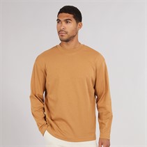 Selected Homme Mens Relax-Dani Long Sleeve Interlock T-Shirt Chipmunk