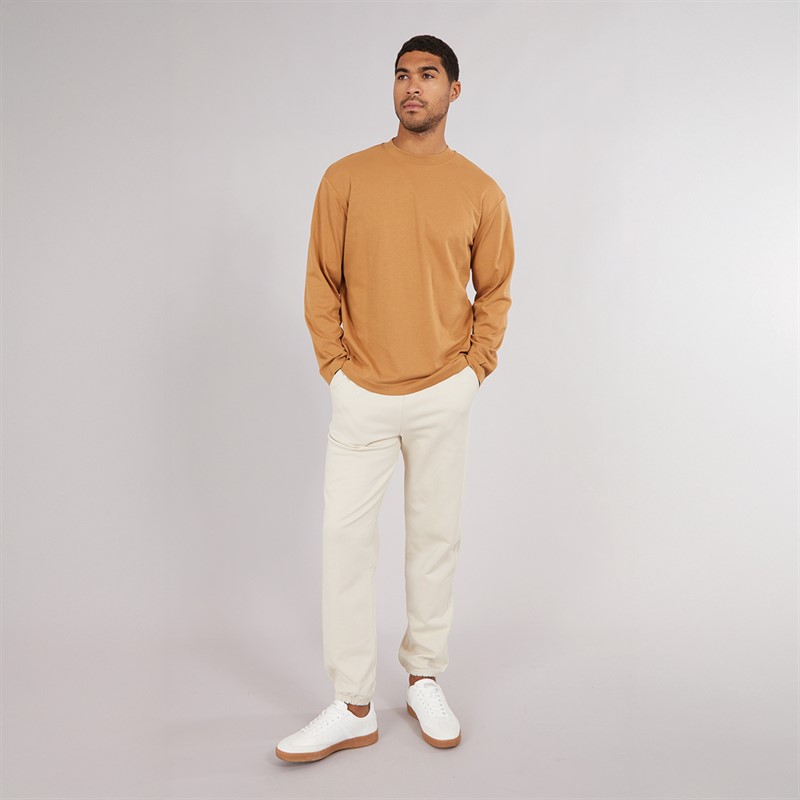 Selected Homme Mens Relax-Dani Long Sleeve Interlock T-Shirt Chipmunk