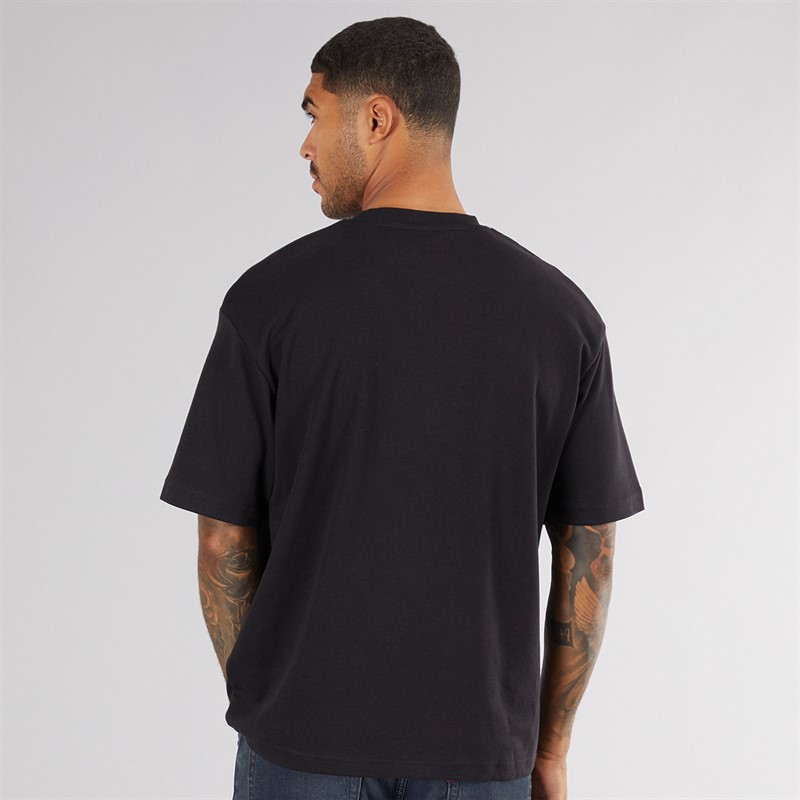 Selected Homme Mens Loose Oscar Logo T-Shirt Black