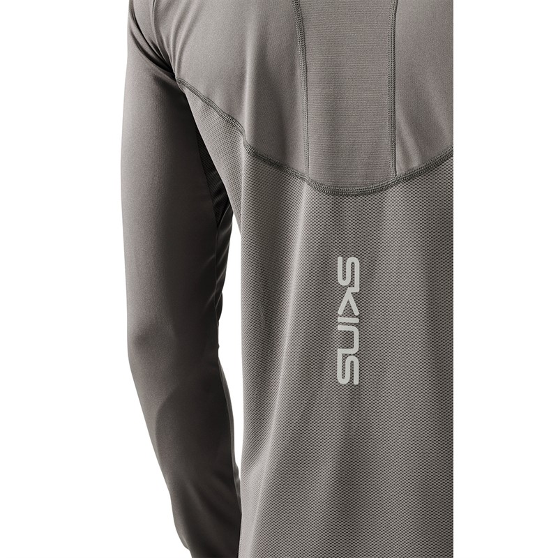 SKINS Mens Series-3 Long Sleeve Top Charcoal