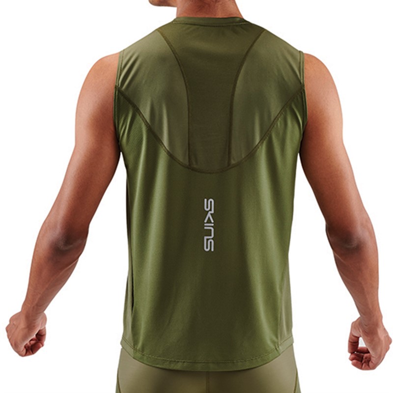 Buy SKINS Mens Series-3 Tank Top Khaki