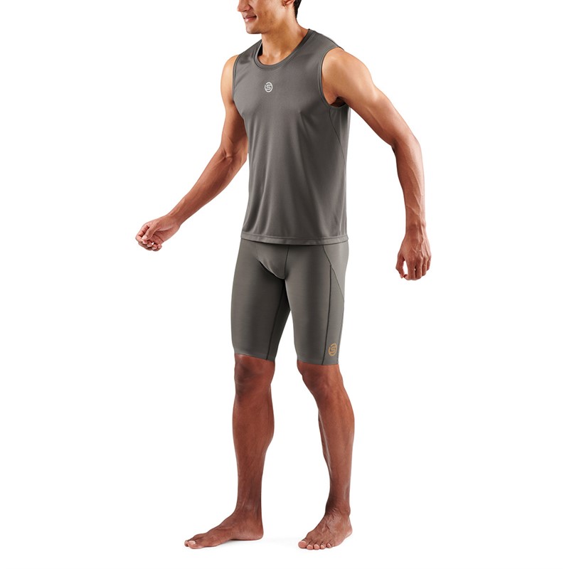 SKINS Mens Series-3 Tank Top Charcoal