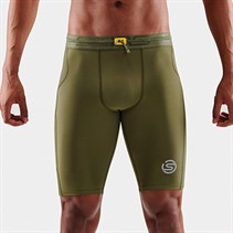 SKINS Mens Series-3 Compression Half Tights Khaki