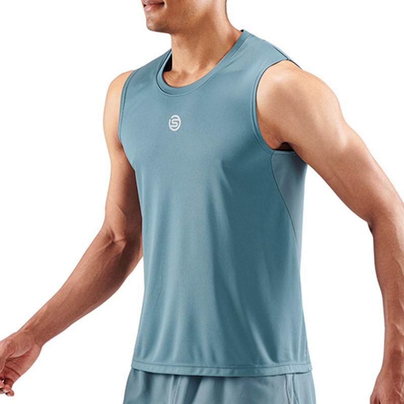 Buy SKINS Mens Series-3 Tank Top Blue Grey