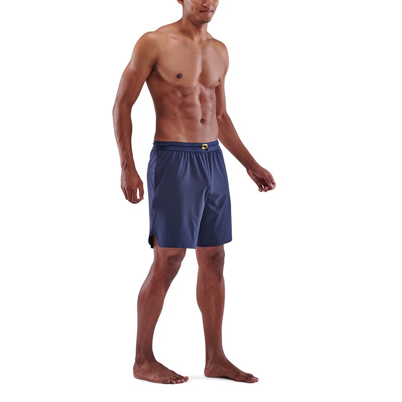 SKINS Mens Series-3 X-Fit Shorts Navy Blue