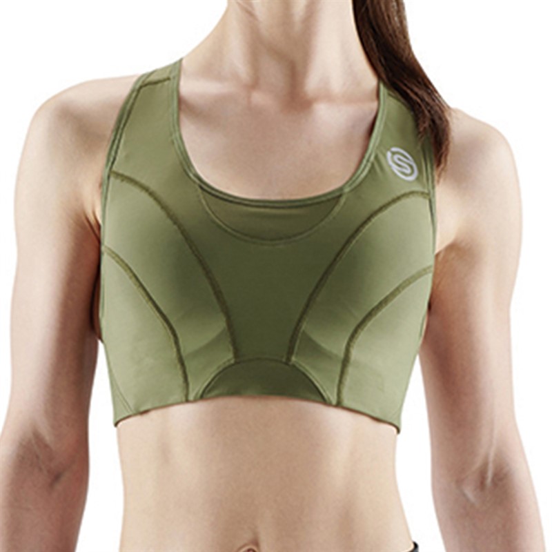 SKINS Womens Series-3 Hi-Impact Bra Khaki