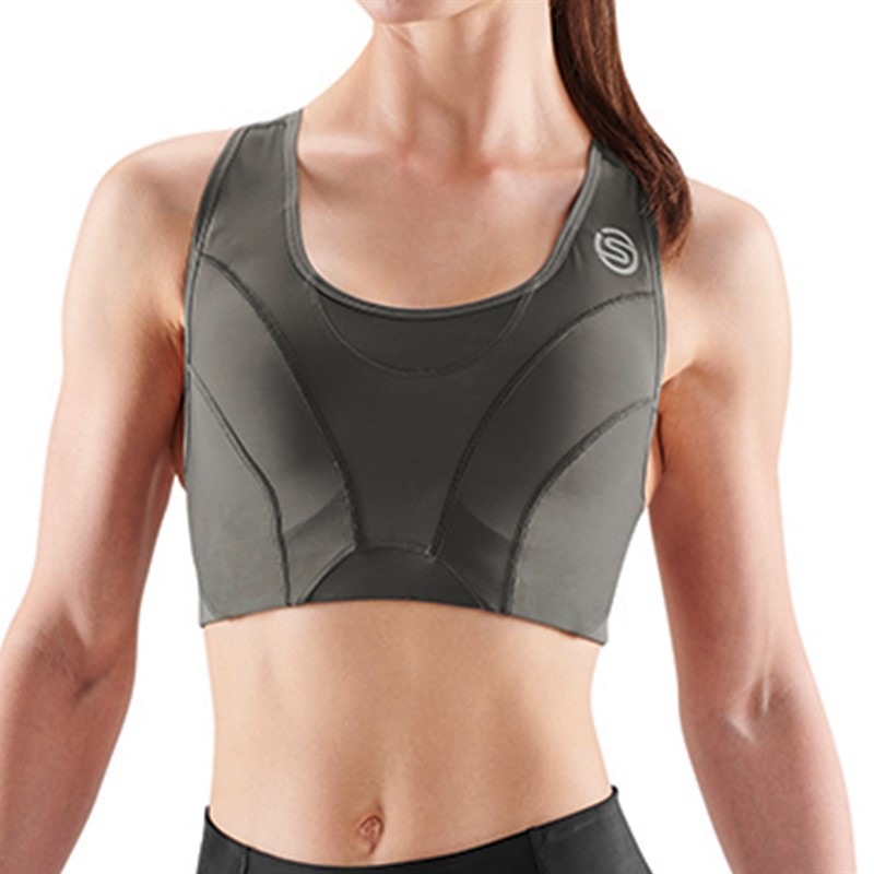 SKINS Womens Series-3 Hi-Impact Bra Charcoal