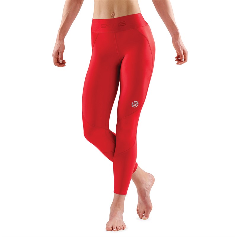 SKINS Womens Series-3 Compression Long Tights Red