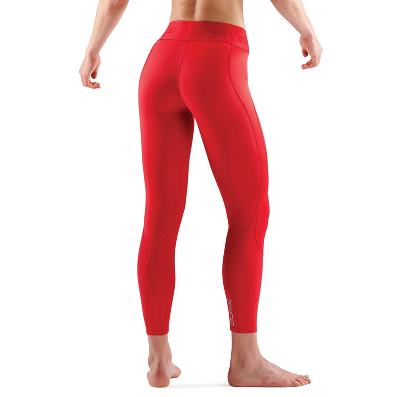 SKINS Womens Series-3 Compression Long Tights Red