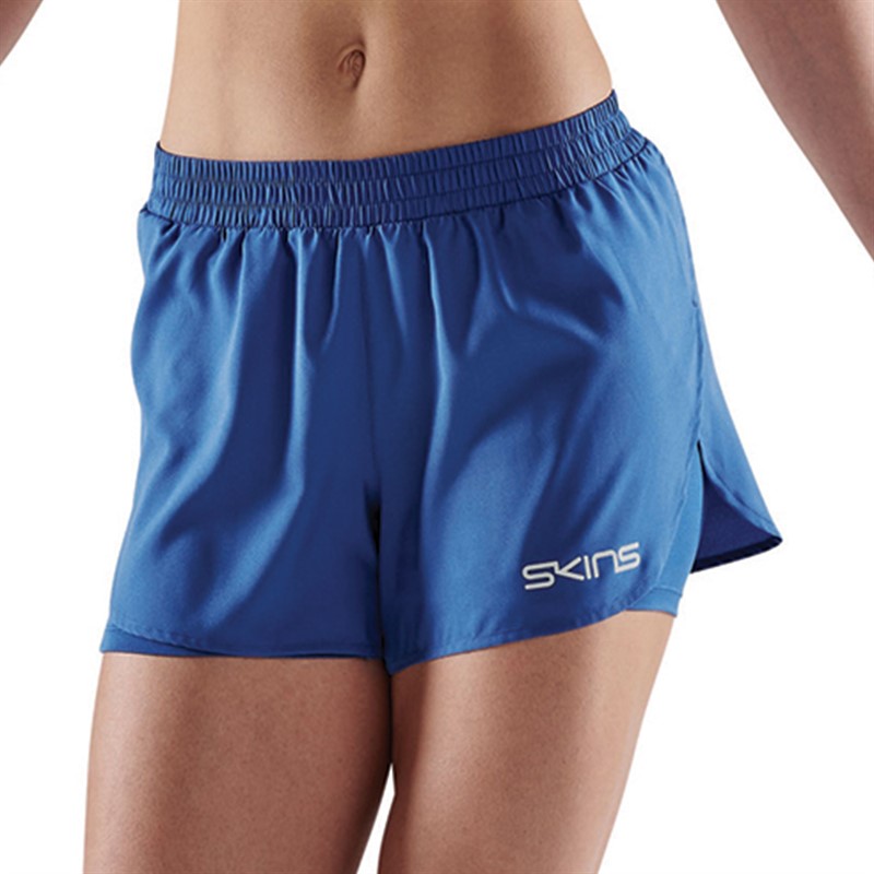 SKINS Womens Series-3 X-fit 2 In 1 Shorts Marine Blue