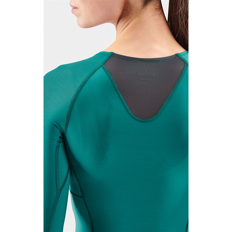 SKINS Womens Series-3 Compression Long Sleeve Top Light Teal