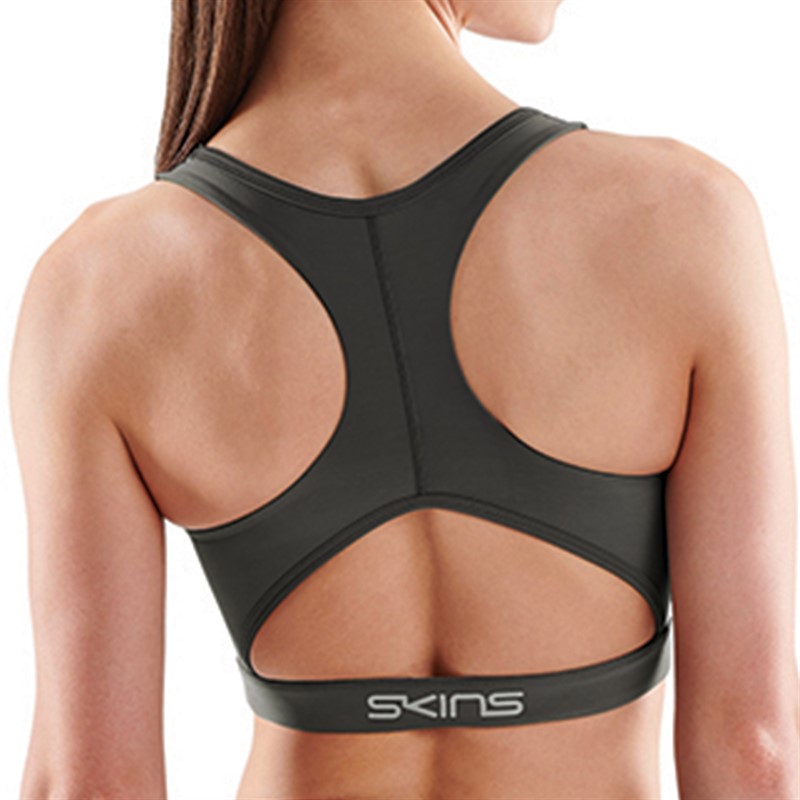 SKINS Womens Series-3 Medium Impact Active Bra Charcoal