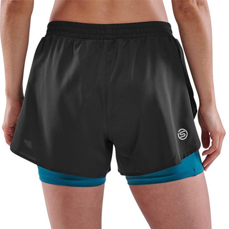 SKINS Womens Series-3 X-fit 2 In 1 Shorts Black