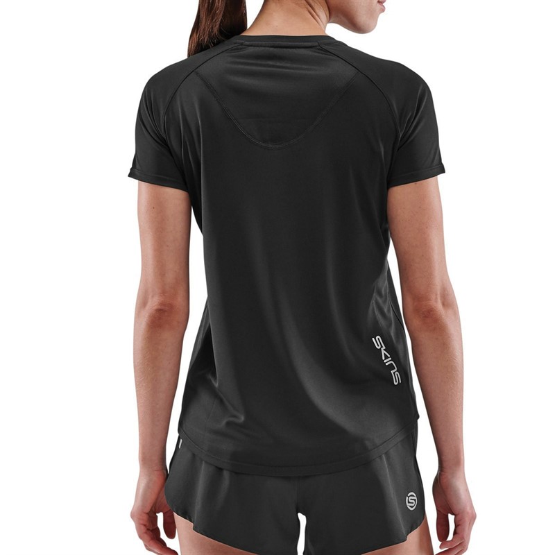 SKINS Womens Series-3 Short Sleeve Top Black