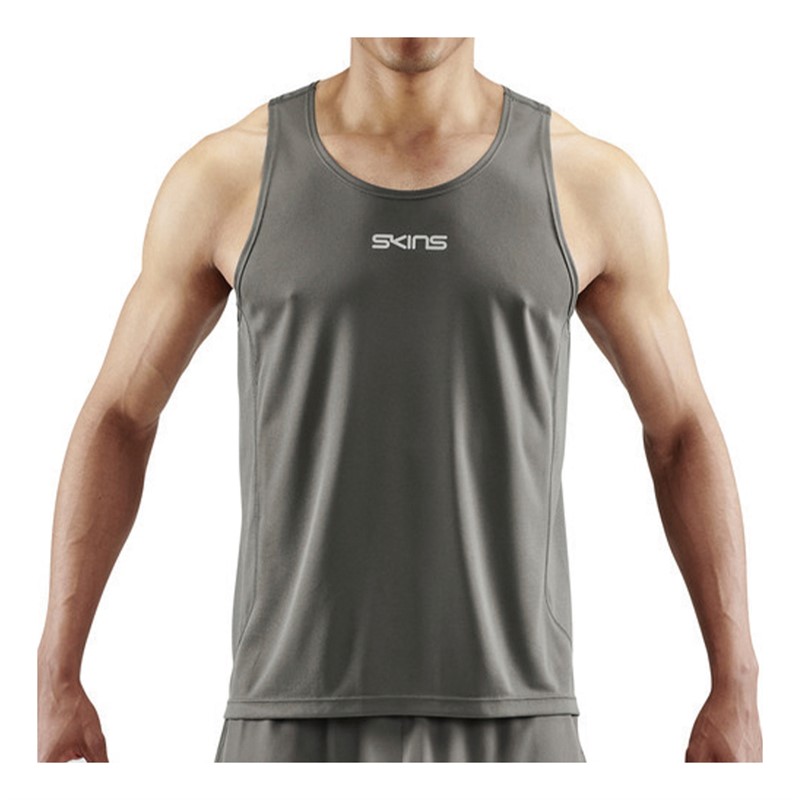 SKINS Mens Series-3 Running Vest Charcoal