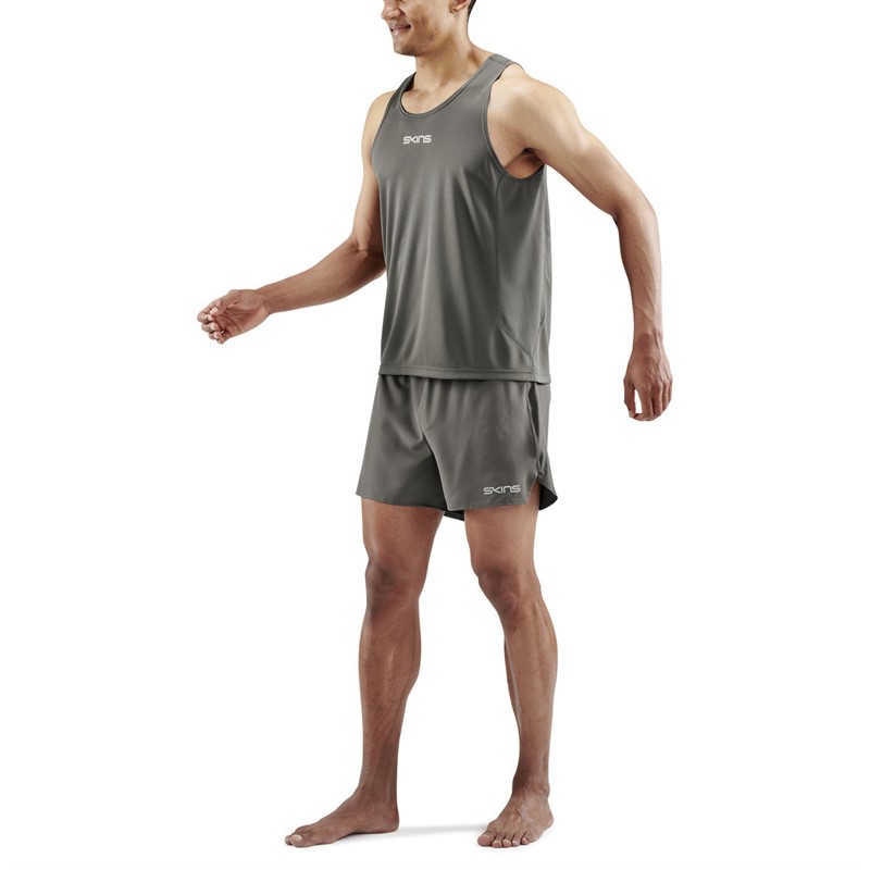 SKINS Mens Series-3 Running Vest Charcoal