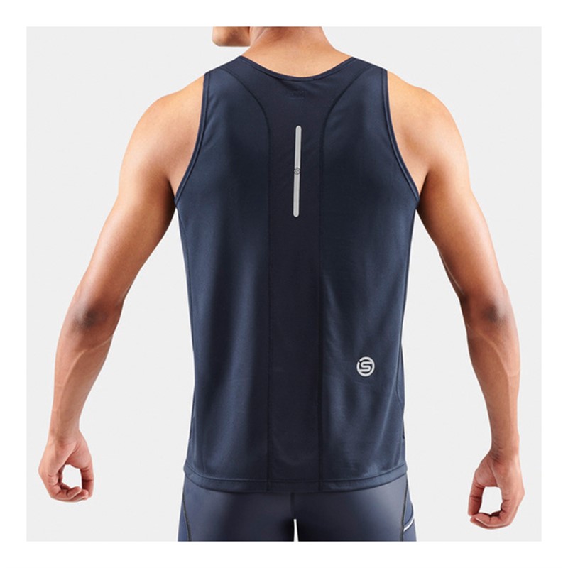 SKINS Mens Series-3 Running Vest Navy Blue