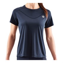 SKINS Womens Series-3 Short Sleeve Top Navy Blue