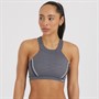 Skins Womens DNAmic Speed Compression Medium Impact Bra Textured Square Navy/White
