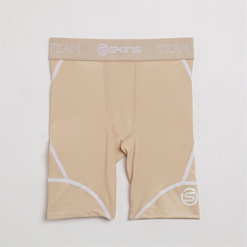 Skins Boys DNAmic Team Compression Half Tights Neutral - Size XL
