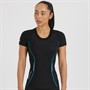 Skins Womens A200 Compression Short Sleeve Top Black/Blue