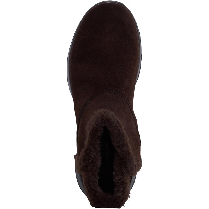 SKECHERS Womens On The Go Joy Bundle Up Boots Chocolate