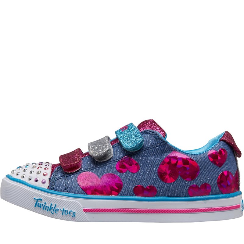 Buy SKECHERS Girls Twinkle Toes Sparkle Lite Flutter Fab Pumps Blue