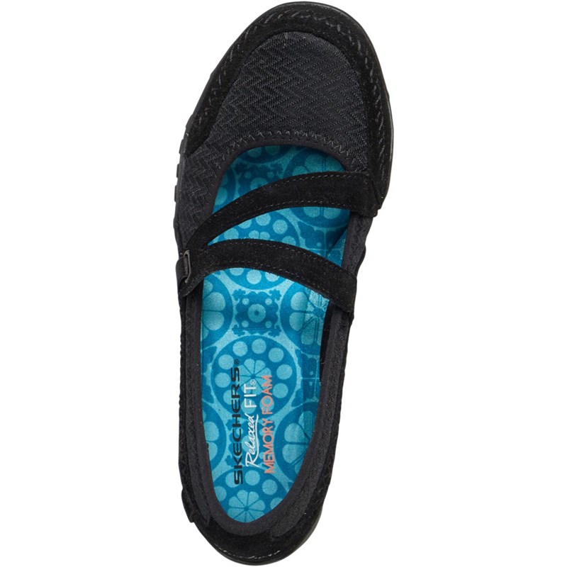 Buy SKECHERS Womens Breathe Easy Lovestory Mary Jane Shoes Black/Charcoal